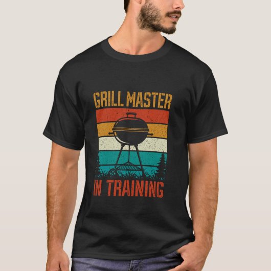 グリルマスターおもしろいトレーニングBBQ恋人レトロGri Tシャツ (正面)