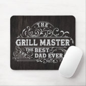 グリルマスターと最高のパパエバーファーズデイブラック マウスパッド (マウス)