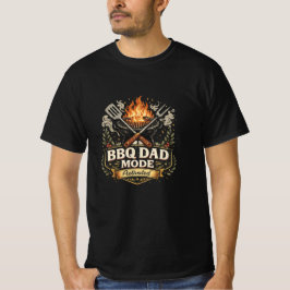 グリルマスターの父のための面白いBBQ Dad Mode Tシャツ