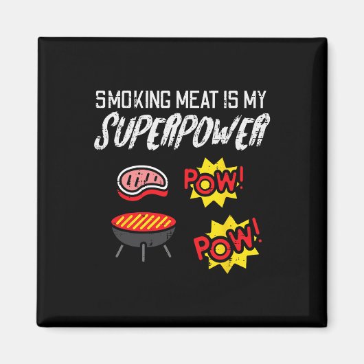 グリルマスターの超能力 BBQ バーベキュー グリル メンズ マグネット (正面)
