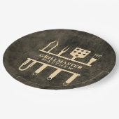 グリルマスタークラシックカスタムバーベークパーティー ペーパープレート (アングル)