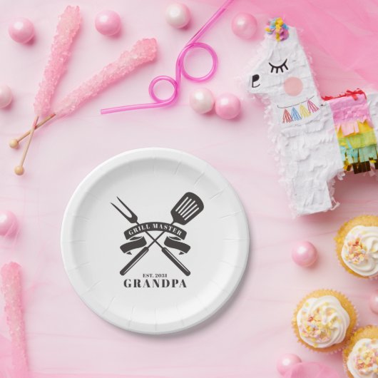 グリルマスターグランドパファーザーズデイBBQカスタム ペーパープレート (パーティー)