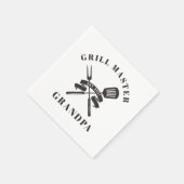 グリルマスターグランドパ最高の祖父カスタム スタンダードカクテルナプキン (角)
