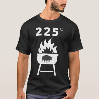 グリルマスターグリリングBBQ 225度スモーカーグラフ Tシャツ