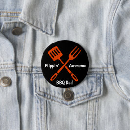 グリルマスターパパBBQ 缶バッジ