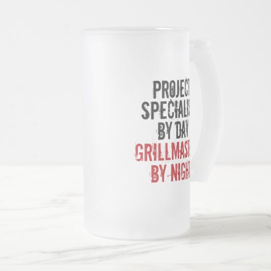 グリルマスタープロジェクトスペシャリスト フロストグラスビールジョッキ (正面右)