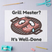 グリルマスター上手に焼けました おもしろいBBQギフト 薄葉紙 (クラフト)