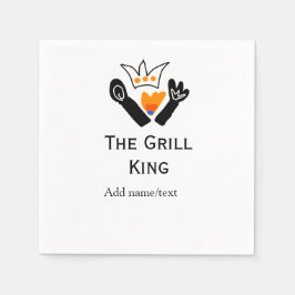 グリルマスター名の追加文字料理最高のbarequ スタンダードカクテルナプキン