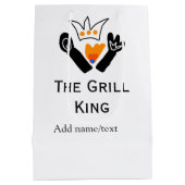 グリルマスター名の追加文字料理最高のbarequ ミディアムペーパーバッグ (裏面)