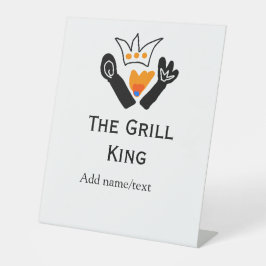 グリルマスター名の追加文字料理最高のbarequ 台座サイン