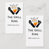 グリルマスター名の追加文字料理最高のbarequ 名刺 (正面/裏面)