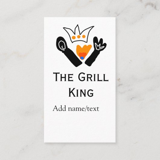 グリルマスター名の追加文字料理最高のbarequ 名刺 (正面)