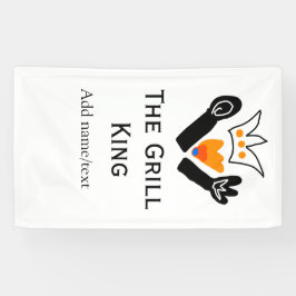 グリルマスター名の追加文字料理最高のbarequ 横断幕