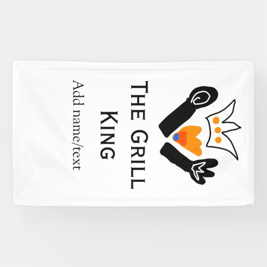 グリルマスター名の追加文字料理最高のbarequ 横断幕 (横)