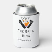 グリルマスター名の追加文字料理最高のbarequ 缶クーラー (缶正面)