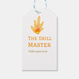 グリルマスター名を追加文字料理最高の黄 ギフトタグ