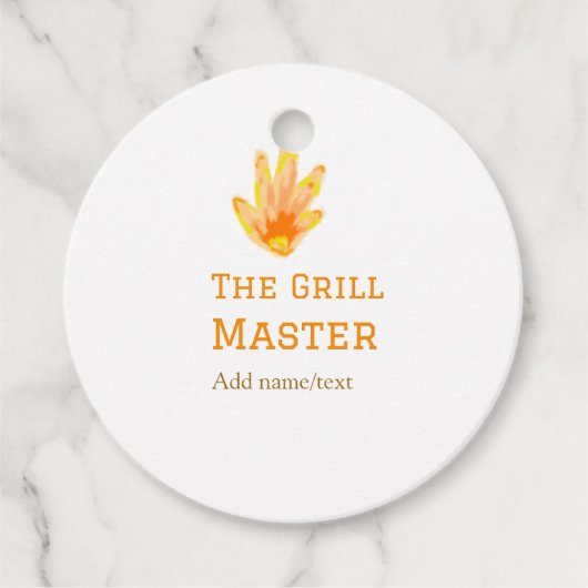 グリルマスター名を追加文字料理最高の黄 フェイバータグ (正面)