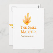 グリルマスター名を追加文字料理最高の黄 ポストカード (正面/裏面)