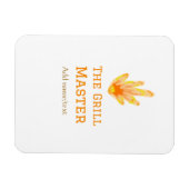 グリルマスター名を追加文字料理最高の黄 マグネット (横)