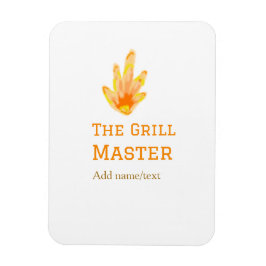 グリルマスター名を追加文字料理最高の黄 マグネット