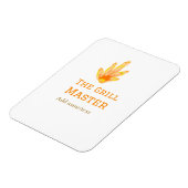 グリルマスター名を追加文字料理最高の黄 マグネット (左側)