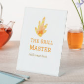 グリルマスター名を追加文字料理最高の黄 台座サイン (インサイチュ)