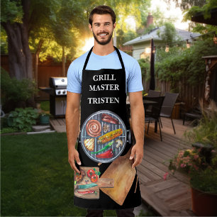 グリルマスター名モノグラムグリルBBQ エプロン
