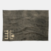 グリルマスター名前をカスタムするクラシックバーベキューツール キッチンタオル (横)