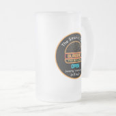 グリルマスター焼きガラス飲み物用品 フロストグラスビールジョッキ (正面右)