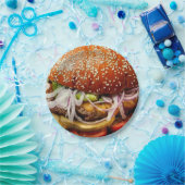 グリルマスター父の日ハンバーガーのチーズバーガー ペーパープレート (パーティー)