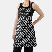 グリルマスター用ブラック&ホワイトタイポグラフィBBQエプロン エプロン (インサイチュ)