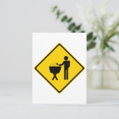 グリルマスター道路標識 ポストカード (スタンド正面)