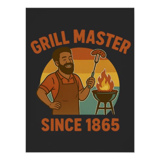 グリルマスター1865年十二月BBQ伝統 ポスター (正面)