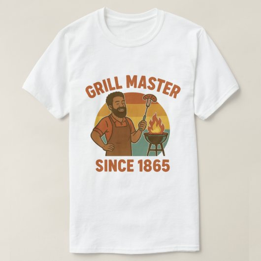 グリルマスター1865年十二月BBQ伝統 Tシャツ (デザイン正面)