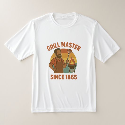 グリルマスター1865年十二月BBQ伝統 Tシャツ (レイダウン)
