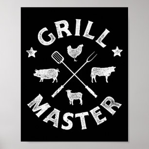 グリルマスター ジョーク 豚肉 BBQ バーベキュー ポスター