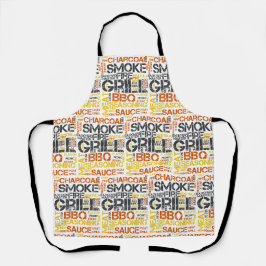グリルマスター BBQ タイポグラフィ エプロン
