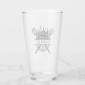 グリルマスターBBQあなたの名前を追加Pint タンブラーグラス (裏面)