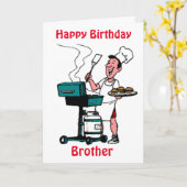 グリルマ最高のスターへのハッピーバースデー*ブラザー* カード (黄色い花)