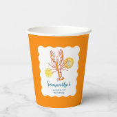 グリルロブスターテールBBQシーフードサマー誕生日 紙コップ (裏面)