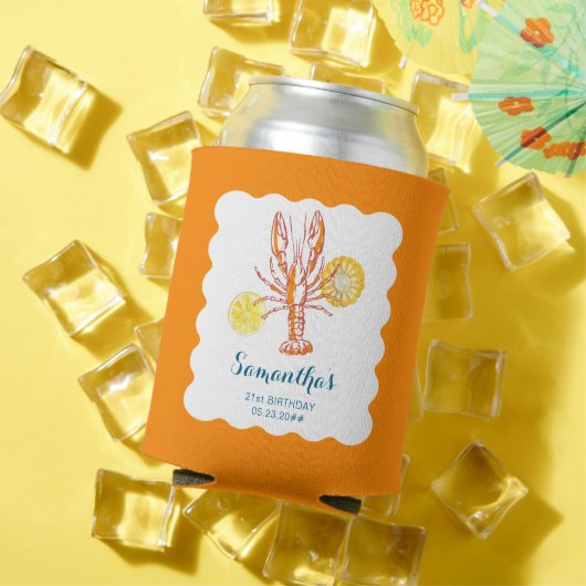 グリルロブスターテールBBQシーフードサマー誕生日 缶クーラー (インサイチュ 夏)