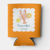 グリルロブスターテールBBQシーフードサマー誕生日 缶クーラー (正面)