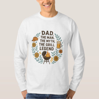 グリル伝説の父 - おもしろいBBQギフトTシャツ Tシャツ