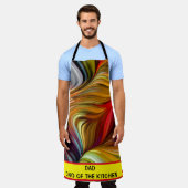 グリル父の日のエプロンの王 – パーソナライズ エプロン (着用した状態)