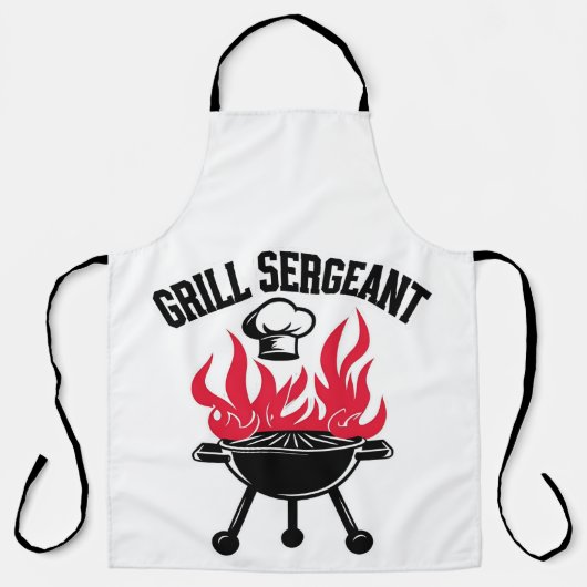 グリル軍曹の面白いBBQエプロン エプロン (正面)
