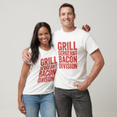 グリル軍曹ベーコン部門おもしろいBBQ肉愛好家 Tシャツ (ユニセックス)