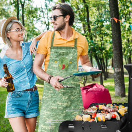 グリル軍曹迷彩柄焼パーソナライズされたきエプロン エプロン