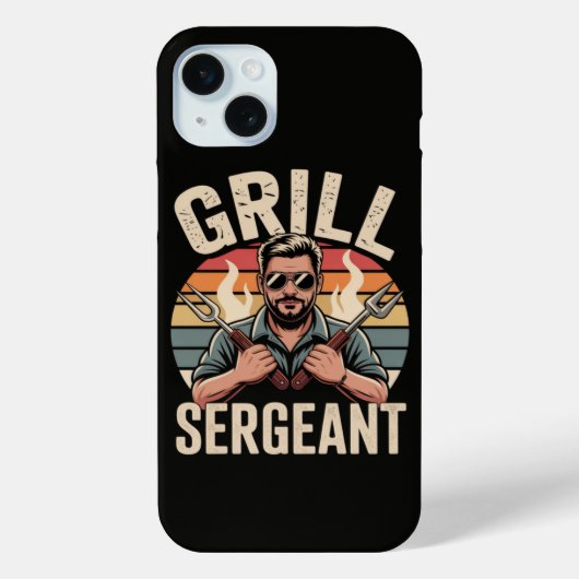 グリル軍曹 父の日 BBQ パパ ギフト Case-Mate iPhoneケース (裏面)