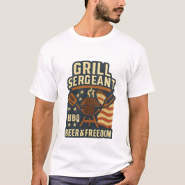グリル軍曹 – BBQ、ビール&自由 Tシャツ