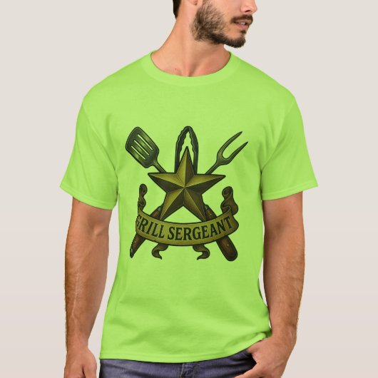 グリル軍曹BBQバッジTシャツ Tシャツ (正面)